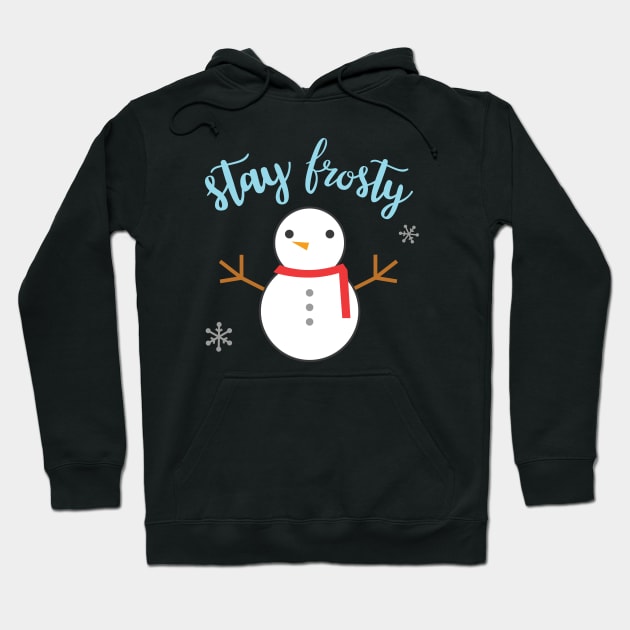 Cute Frosty Snowman Hoodie by TheMoodyDecor